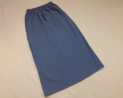 Wms Long Slit Skirt Pac Blue